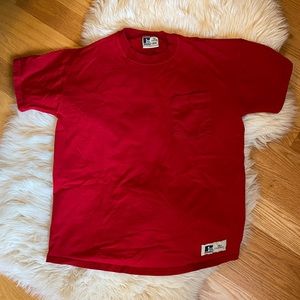 Vintage Russell Athletics Unisex Size Medium Red Tee Shirt